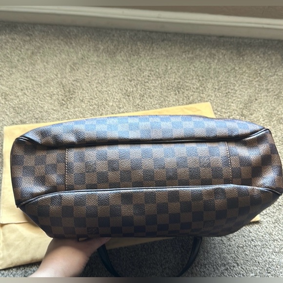 Authentic Louis Vuitton Damier Ebene Evora MM Adjustable Handbag Tote RETIRED - Picture 7 of 16